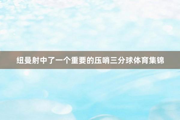 纽曼射中了一个重要的压哨三分球体育集锦